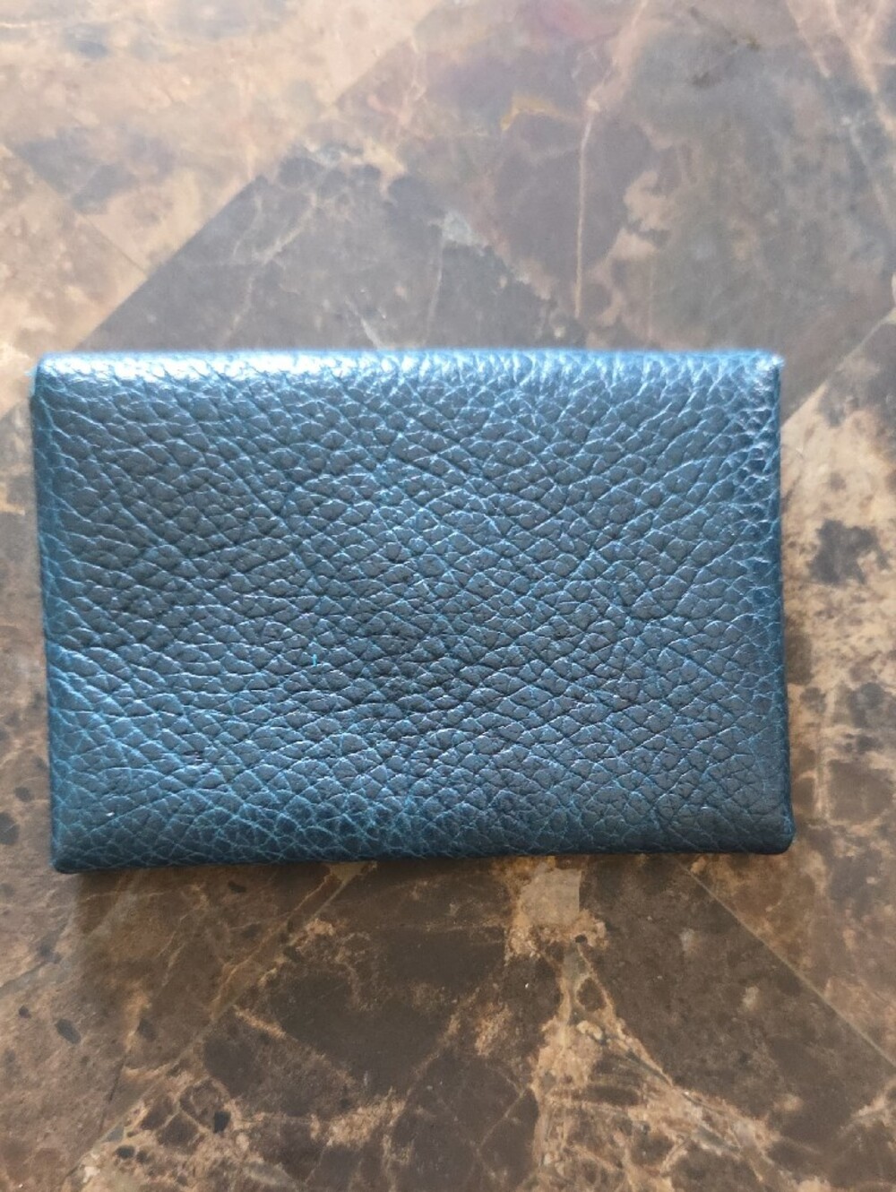 Portland Leather Mini Daisy Wallet in Caspian. - Picture 2 of 3